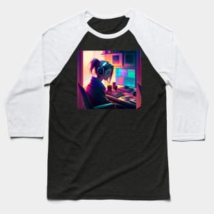 Anime Lofi Music Baseball T-Shirt